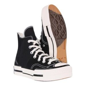 Converse Unisex Adults Chuck Taylor All-Star 70 Hi Plus Black Canvas Egret| 10.5